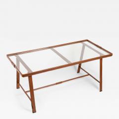 Jacques Adnet 1950s Stitched Leather Cocktail table By Jacques Adnet - 2113739