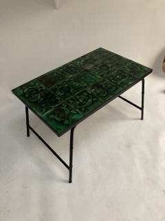 Jacques Adnet 1950s Stitched Leather Cocktail table y Jacques Adnet - 2278068