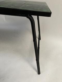 Jacques Adnet 1950s Stitched Leather Cocktail table y Jacques Adnet - 2278069