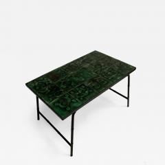 Jacques Adnet 1950s Stitched Leather Cocktail table y Jacques Adnet - 2279520