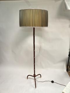 Jacques Adnet 1950s Stitched Leather Floor lamp By Jacques Adnet - 3246677
