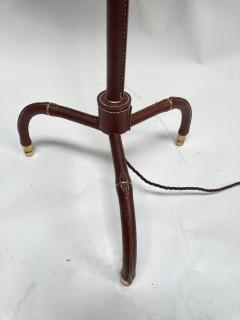 Jacques Adnet 1950s Stitched Leather Floor lamp By Jacques Adnet - 3246680
