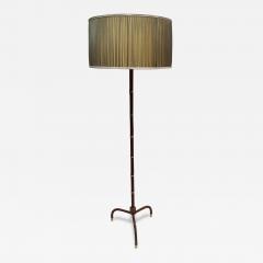 Jacques Adnet 1950s Stitched Leather Floor lamp By Jacques Adnet - 3251459