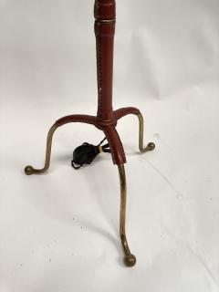 Jacques Adnet 1950s Stitched Leather Floor lamp By Jacques Adnet - 3246720