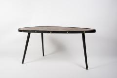 Jacques Adnet 1950s Stitched Leather Free form cocktail table by Jacques Adnet - 2900165