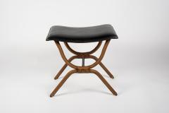 Jacques Adnet 1950s Stitched Leather Ottoman by Jacques Adnet - 3039202