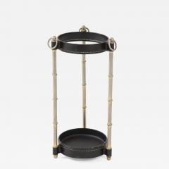 Jacques Adnet 1950s Stitched Leather Umbrella Stand by Jacques Adnet - 2429550