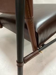 Jacques Adnet 1950s Stitched Leather armchair by Jacques Adnet - 3246741