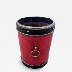 Jacques Adnet 1950s Stitched Leather bin by Jacques Adnet - 3074263