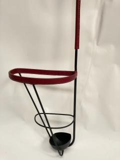 Jacques Adnet 1950s Stitched Leather coat rack by Jacques Adnet - 3248461