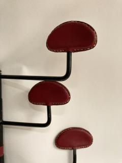 Jacques Adnet 1950s Stitched Leather coat rack by Jacques Adnet - 3248472