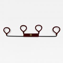Jacques Adnet 1950s Stitched Leather coat rack by Jacques Adnet - 3251481