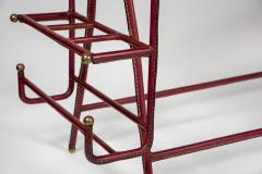 Jacques Adnet 1950s Stitched Leather cocktail table by Jacques Adnet - 1231604