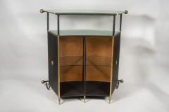 Jacques Adnet 1950s Stitched Leather dry bar by Jacques Adnet - 2794126