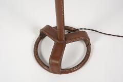 Jacques Adnet 1950s Stitched Leather lamp By Jacques Adnet - 2947979