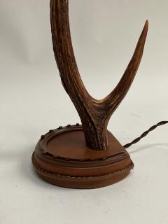 Jacques Adnet 1950s Stitched Leather lamp by Jacques Adnet - 2466106
