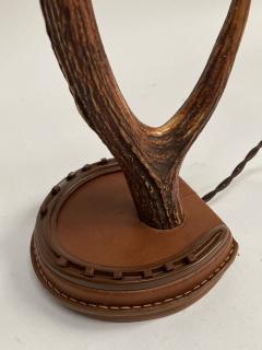 Jacques Adnet 1950s Stitched Leather lamp by Jacques Adnet - 2466111