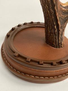 Jacques Adnet 1950s Stitched Leather lamp by Jacques Adnet - 2466112