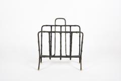 Jacques Adnet 1950s Stitched Leather magasine rack by Jacques Adnet - 2112765