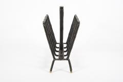 Jacques Adnet 1950s Stitched Leather magasine rack by Jacques Adnet - 2112767