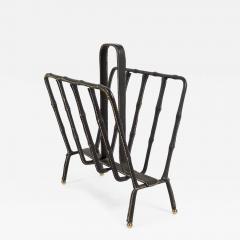 Jacques Adnet 1950s Stitched Leather magasine rack by Jacques Adnet - 2113748