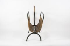 Jacques Adnet 1950s Stitched Leather magazine rack by Jacques Adnet - 1591439