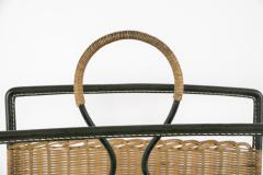 Jacques Adnet 1950s Stitched Leather magazine rack by Jacques Adnet - 1591444