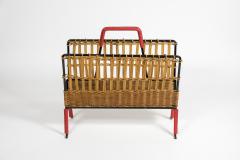 Jacques Adnet 1950s Stitched Leather magazines rack By Jacques Adnet - 1671574