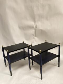 Jacques Adnet 1950s Stitched Leather side tables by Jacques Adnet - 3279357