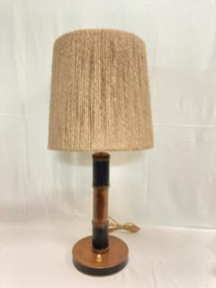 Jacques Adnet 1950s Stitched Leather table lamp by Jacques Adnet - 3721829