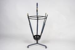 Jacques Adnet 1950s Stitched Leather umbrella Stand by Jacques Adnet - 2780849