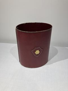 Jacques Adnet 1950s Stitched leather Bin by Jacques Adnet - 2544635