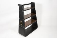 Jacques Adnet 1950s Stitched leather Bookcase by Jacques Adnet - 3025628
