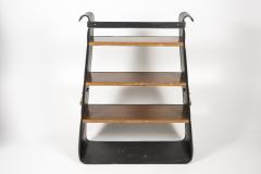 Jacques Adnet 1950s Stitched leather Bookcase by Jacques Adnet - 3025632