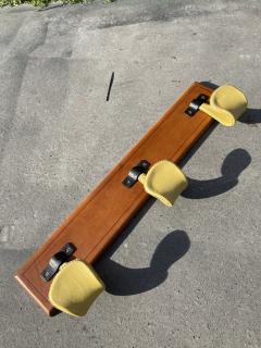Jacques Adnet 1950s Stitched leather Coat rack by Jacques Adnet - 4118593