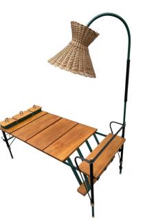 Jacques Adnet 1950s Stitched leather Cocktail table by Jacques Adnet - 4162478