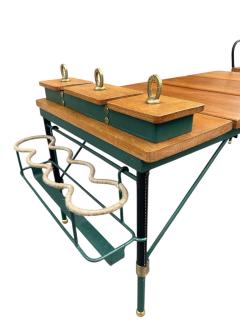 Jacques Adnet 1950s Stitched leather Cocktail table by Jacques Adnet - 4162488