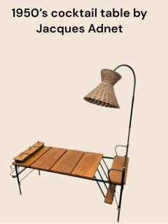 Jacques Adnet 1950s Stitched leather Cocktail table by Jacques Adnet - 4162493
