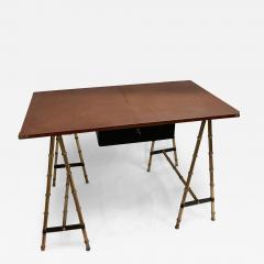 Jacques Adnet 1950s Stitched leather Desk by Jacques Adnet - 3251477