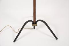 Jacques Adnet 1950s Stitched leather Floor lamp By Jacques Adnet - 2429010