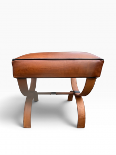 Jacques Adnet 1950s Stitched leather Ottomans by Jacques Adnet - 4798839