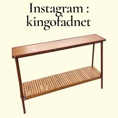 Jacques Adnet 1950s Stitched leather Shelve by Jacques Adnet - 4623693