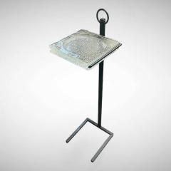 Jacques Adnet 1950s Stitched leather Side table by Jacques Adnet - 4616543