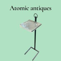 Jacques Adnet 1950s Stitched leather Side table by Jacques Adnet - 4616555