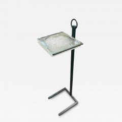 Jacques Adnet 1950s Stitched leather Side table by Jacques Adnet - 4618648