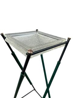 Jacques Adnet 1950s Stitched leather Vide poche or side table by Jacques Adnet - 4551428