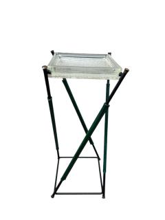 Jacques Adnet 1950s Stitched leather Vide poche or side table by Jacques Adnet - 4551429