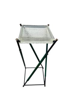 Jacques Adnet 1950s Stitched leather Vide poche or side table by Jacques Adnet - 4551431