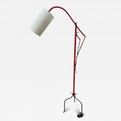 Jacques Adnet 1950s Stitched leather adjustable floor lamp by Jacques Adnet - 4123472