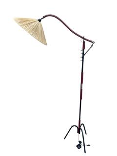 Jacques Adnet 1950s Stitched leather adjustable floor lamp by Jacques Adnet - 4569033